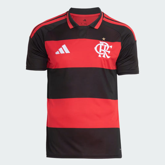 Camisa Flamengo I 2026/27 Torcedor Adidas Masculina - Vermelho+Preto