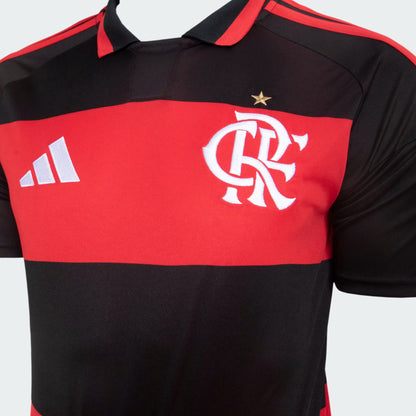 Camisa Flamengo I 2026/27 Jogador Adidas Masculina - Vermelho+Preto