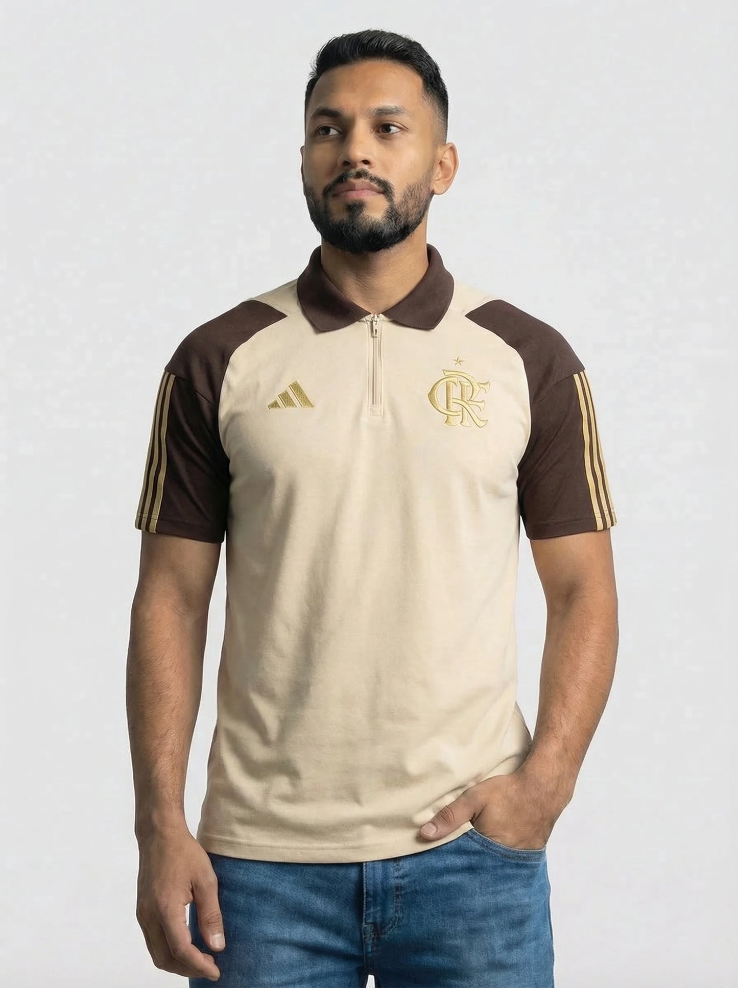 Camisa Flamengo Polo Bege 26/27