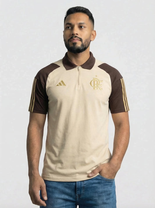 Camisa Flamengo Polo Bege 26/27