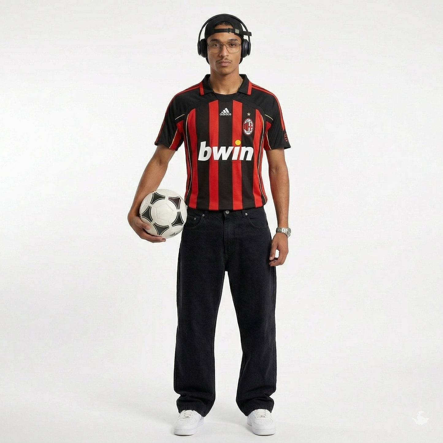 Camisa Milan Retrô 2006/2007 Vermelha e Preta - Adidas