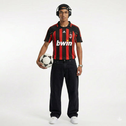 Camisa Milan Retrô 2006/2007 Vermelha e Preta - Adidas