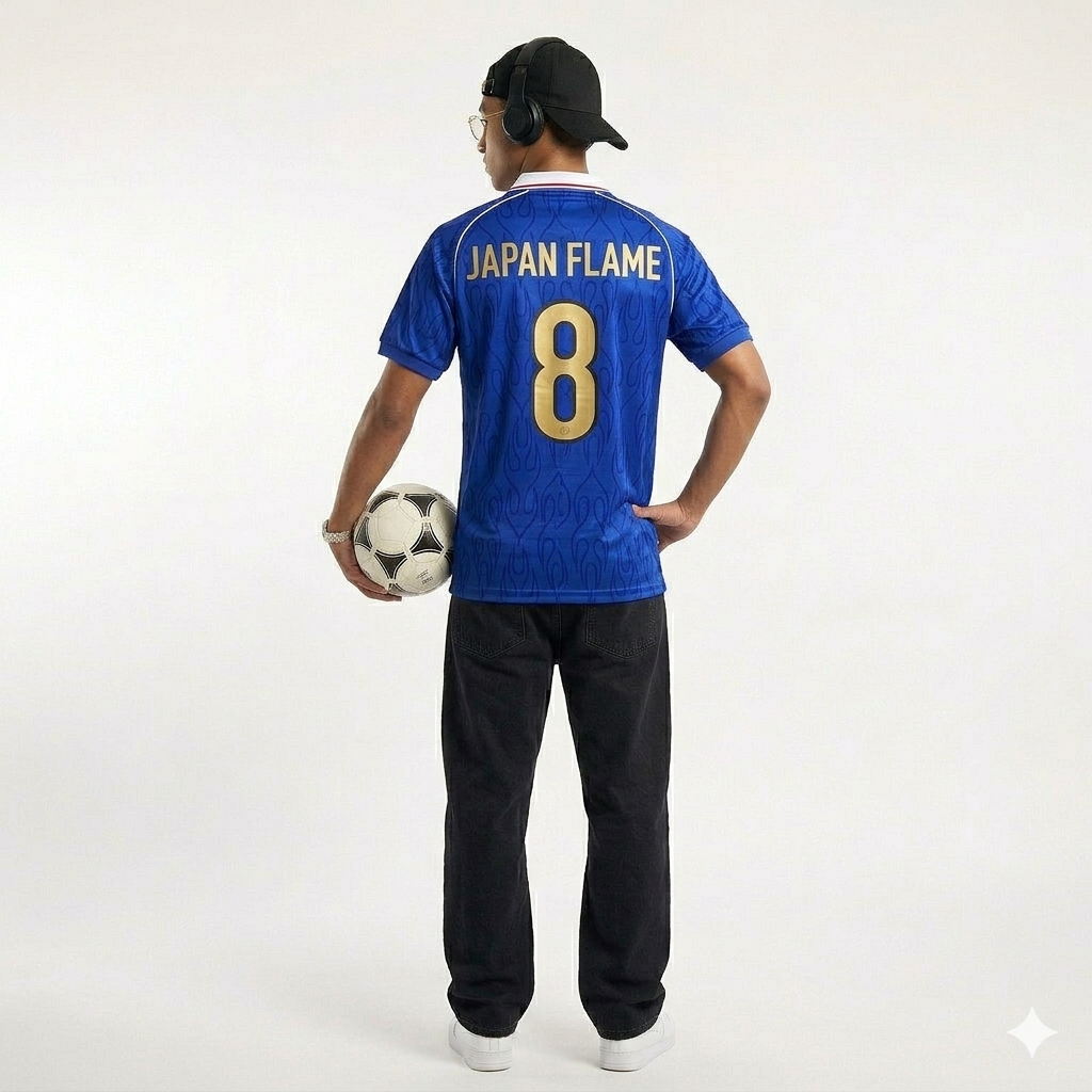 Camisa Japão Asics Retrô 98-99  Big Flame