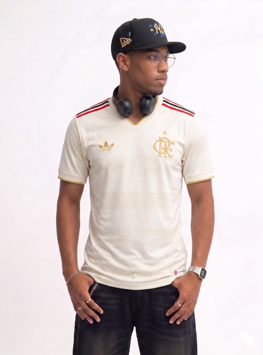 Camisa Adidas Flamengo 26/27 Bege Torcedor