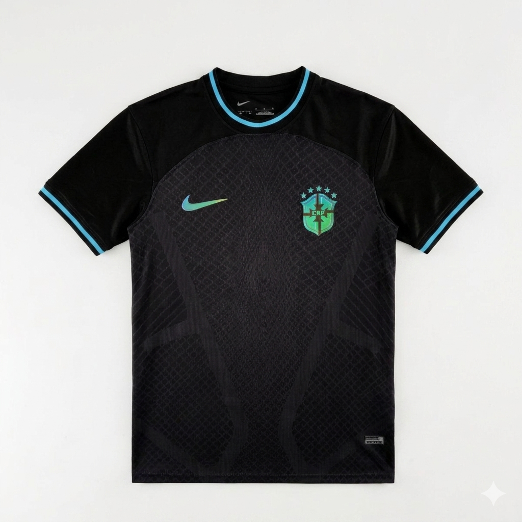 Camisa Seleção Brasil 2022 Nike - Preto - Conceito Preto