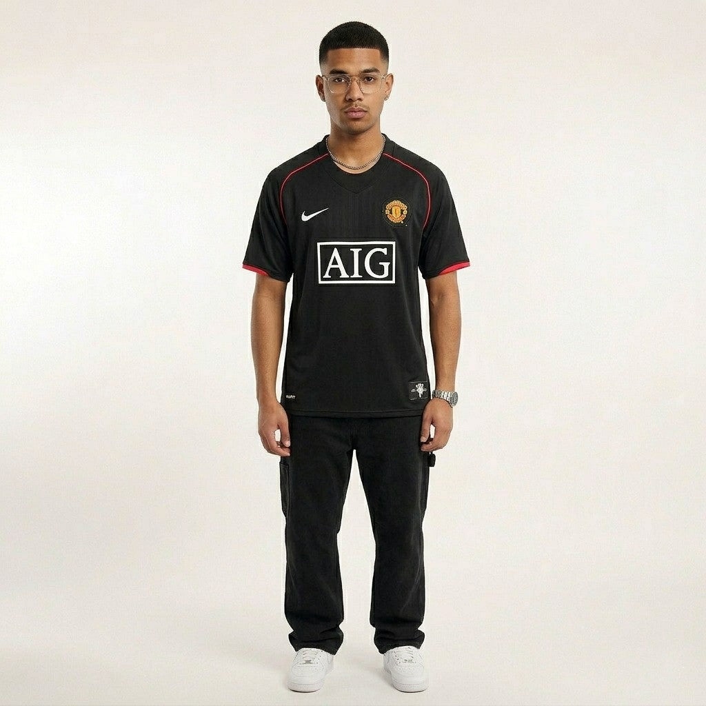 Camisa Manchester United 2007/08 - Retrô Masculino - Preta