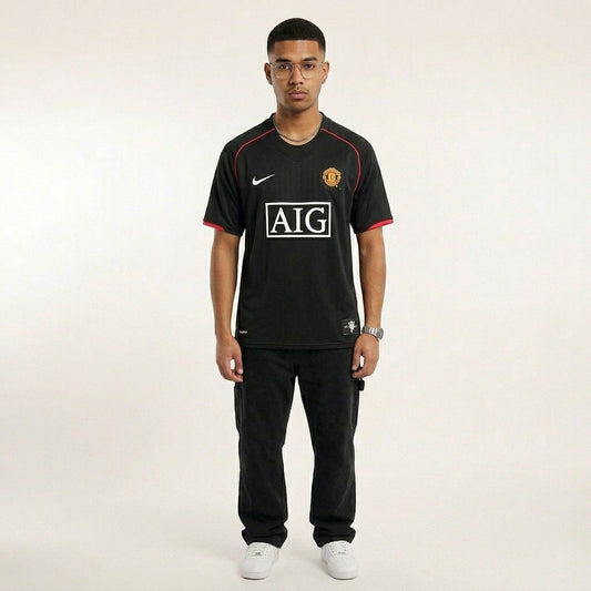 Camisa Manchester United 2007/08 - Retrô Masculino - Preta