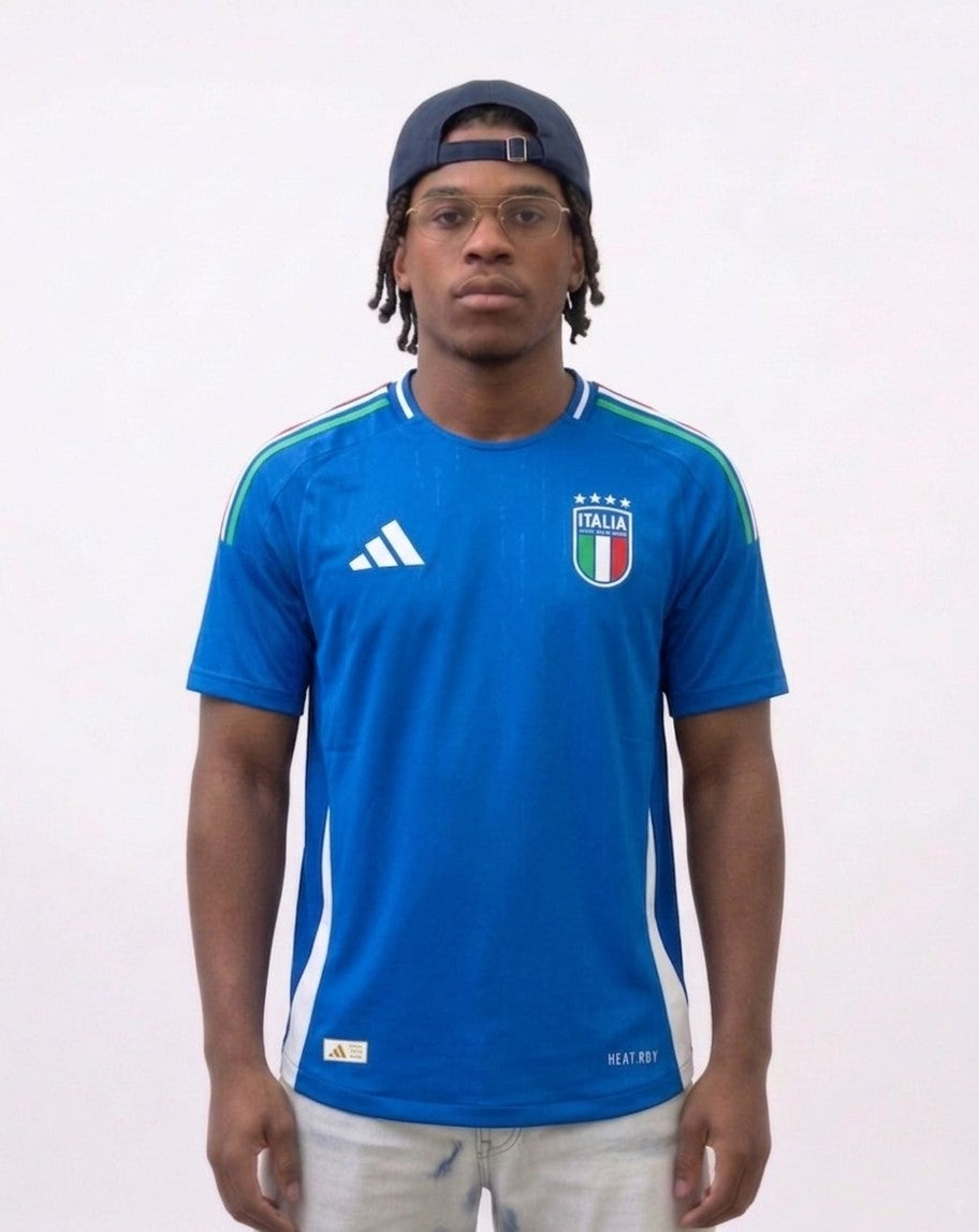 Camisa Itália Home 24/25 s/n° Torcedor Adidas Masculino - Azul