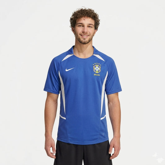 Camisa Seleção Brasileira Retrô 2002 Azul - Nike