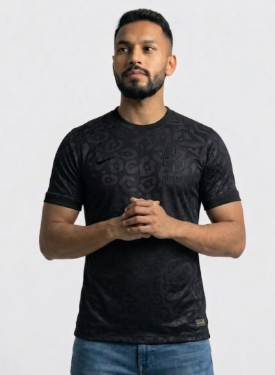 Camisa Seleção Brasil 2022 Nike - Preto - Conceito  All Black