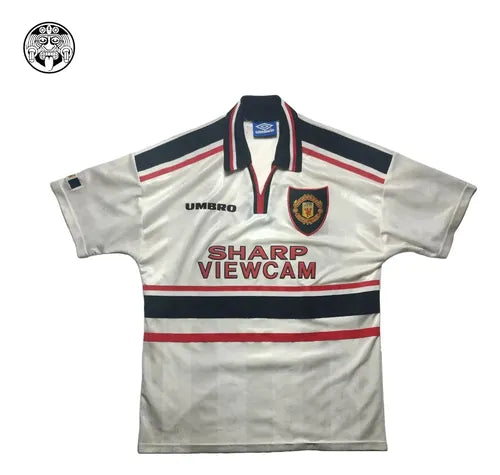 Camisa Retrô Man United 97/99 Away - Masculina - Modelo Torcedor - Branca