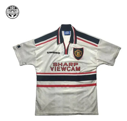 Camisa Retrô Man United 97/99 Away - Masculina - Modelo Torcedor - Branca
